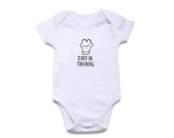 Body de bebé para recién nacidos, 3-6, 6-9 meses, impresión de chef en formación, regalo
