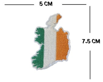 Écusson de broderie carte irlandaise à repasser ou à coudre le jour de la Saint-Patrick en Irlande