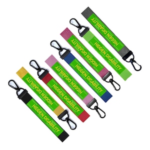 HIDDEN DISABILITY Chain Keyring Luggage Tag Zipper Pull Bag Key Ring