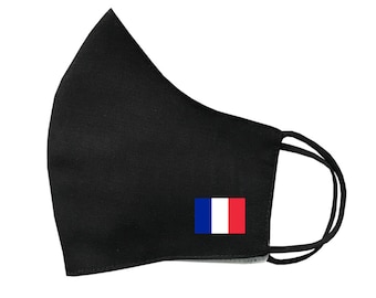 French Flag printed Mask Protective Covering Washable Reusable Breathable France