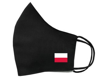 Masque DRAPEAU de Pologne Revêtement de protection Lavable Réutilisable Drapeau polonais respirant