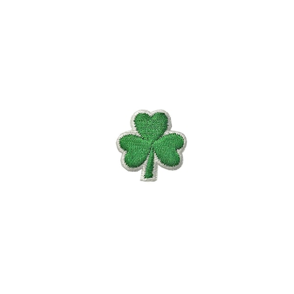 2 X kleine irische Kleeblatt Embroidery Patch zum Aufbügeln oder Aufnähen auf gestickte Transfer Irland Blume