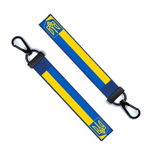 Ukraine Flag Coat of arms Keyring Luggage Tag Zipper Pull Bag Key Ring Chain