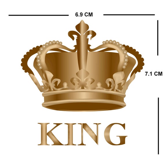 Gold Queen Crown Iron On DIY Screen Print Machine Washable Transfer Golden Patch - Foto 4