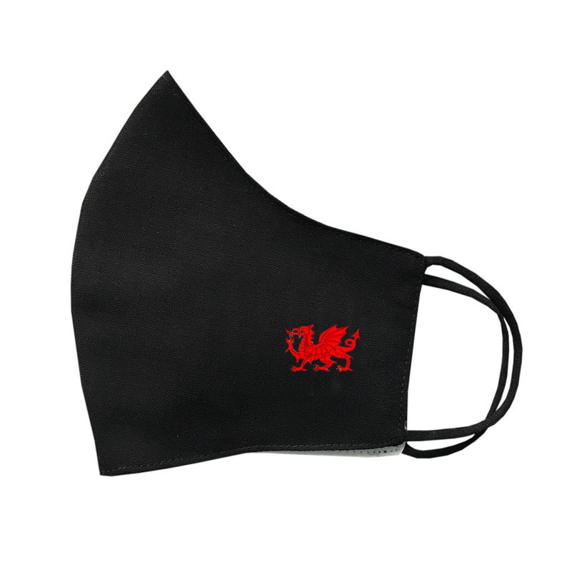 Welsh Dragon Face Mask Protective Covering Washable Reusable Breathable Cover Wales image 1