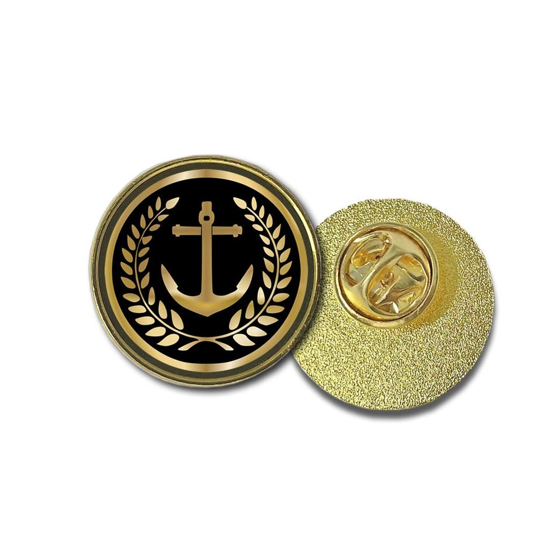 Captain Badge Metal Pins Emblem Pin Symbol Anchor Wreath - Etsy UK