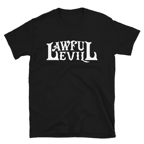 Lawful Evil Alignment T Shirt / Dungeons & Dragons Inspired / Pathfinder RPG / DND Shirt