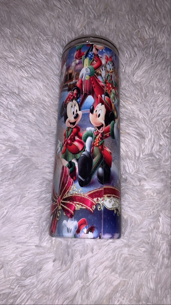 Mickey and Minnie Mouse Christmas tumbler