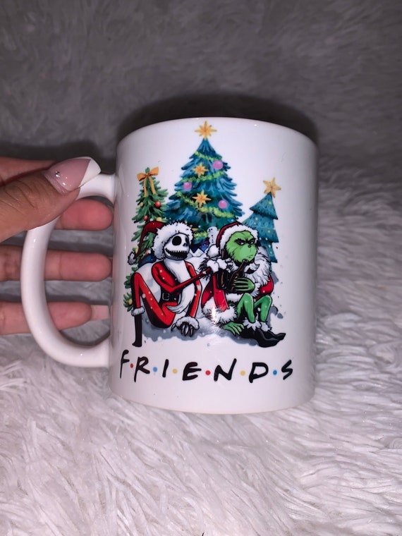 Jack skellington & the grinch Christmas mug