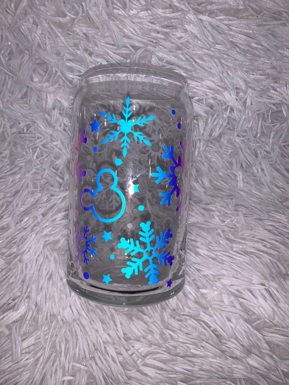 Mickey Mouse glass can cup