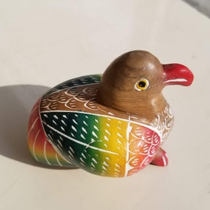 Wooden Quail Bird Figurine Decoration