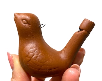 Handcrafted Clay Bird Whistle: Thai Artisan Instrument