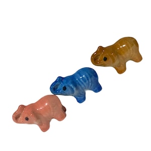 Miniature Ceramic Elephant Figurine
