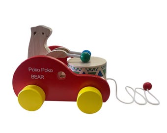Pull-Along Bear Drum Toy