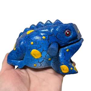 4&quot; Large Wooden Musical Sea Frog Percussion Instrument/ Personalized Wooden Frog