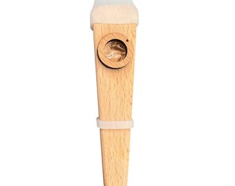 Kazoo de madera – Juguete musical artesanal para niños y adultos – Instrumento musical natural y divertido