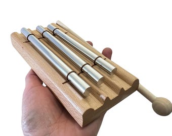 Handmade 3-Tone Musical Instrument - Sound Healing Meditation Tool