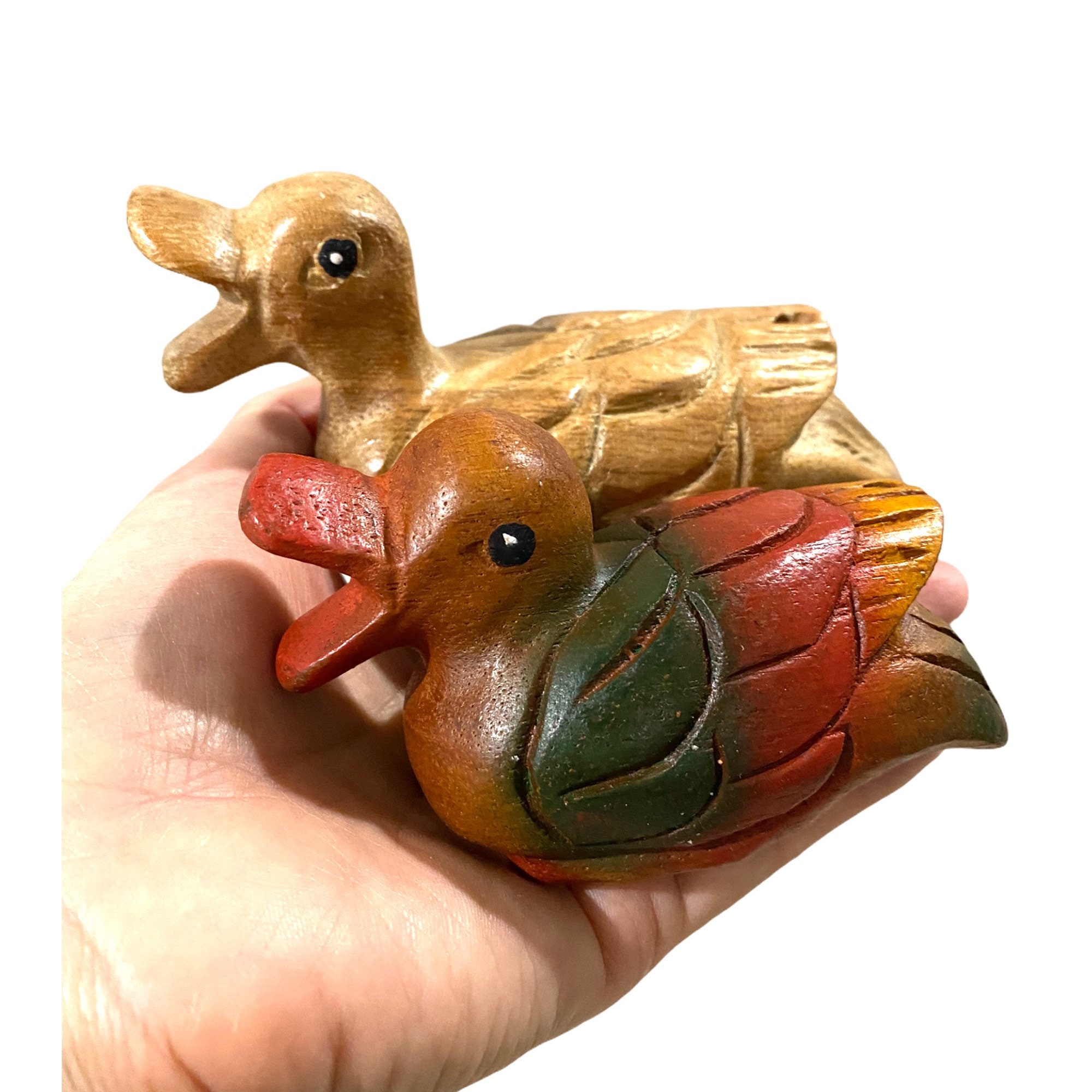 Painted Wooden Musical Whistle Duck Noise Maker Percussion Etsy