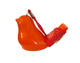 Ceramic Water Whistle Blue Bird (Orange)