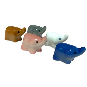 Winzige Kleine Miniatur Keramik Elefant