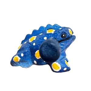 1.5&quot; Painted Winter Frog Musical  Percussion Instrument/ Personalized Wooden Frog