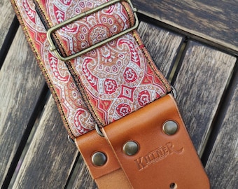 Fireglow Leather Guitar Strap