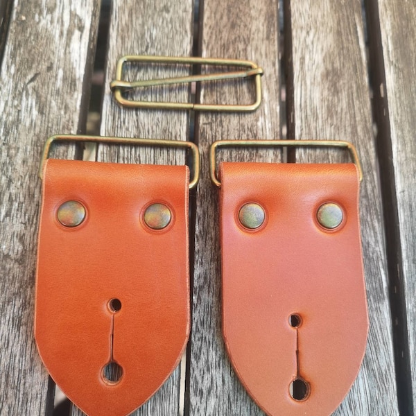 DIY Leather Guitar Strap Fixings Ends for Custom Guitar Strap Kit.