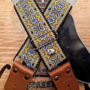Mellow Yellow Leather Guitar Strap