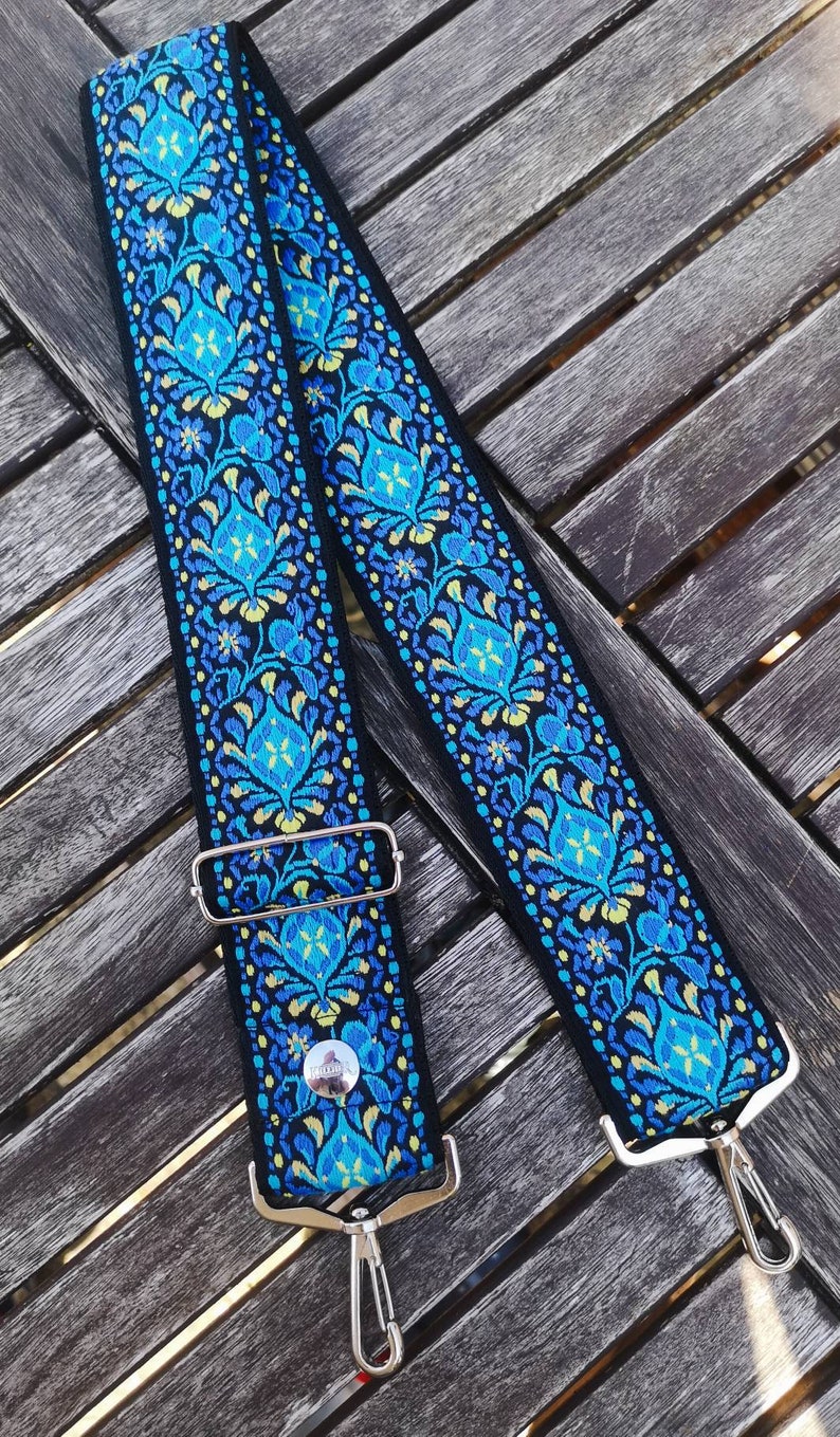 Midnight Lantern Handmade Guitar Bag Strap Midnight Lantern Handmade Guitar Bag Strap
