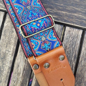 Peacock Leather Guitar Strap