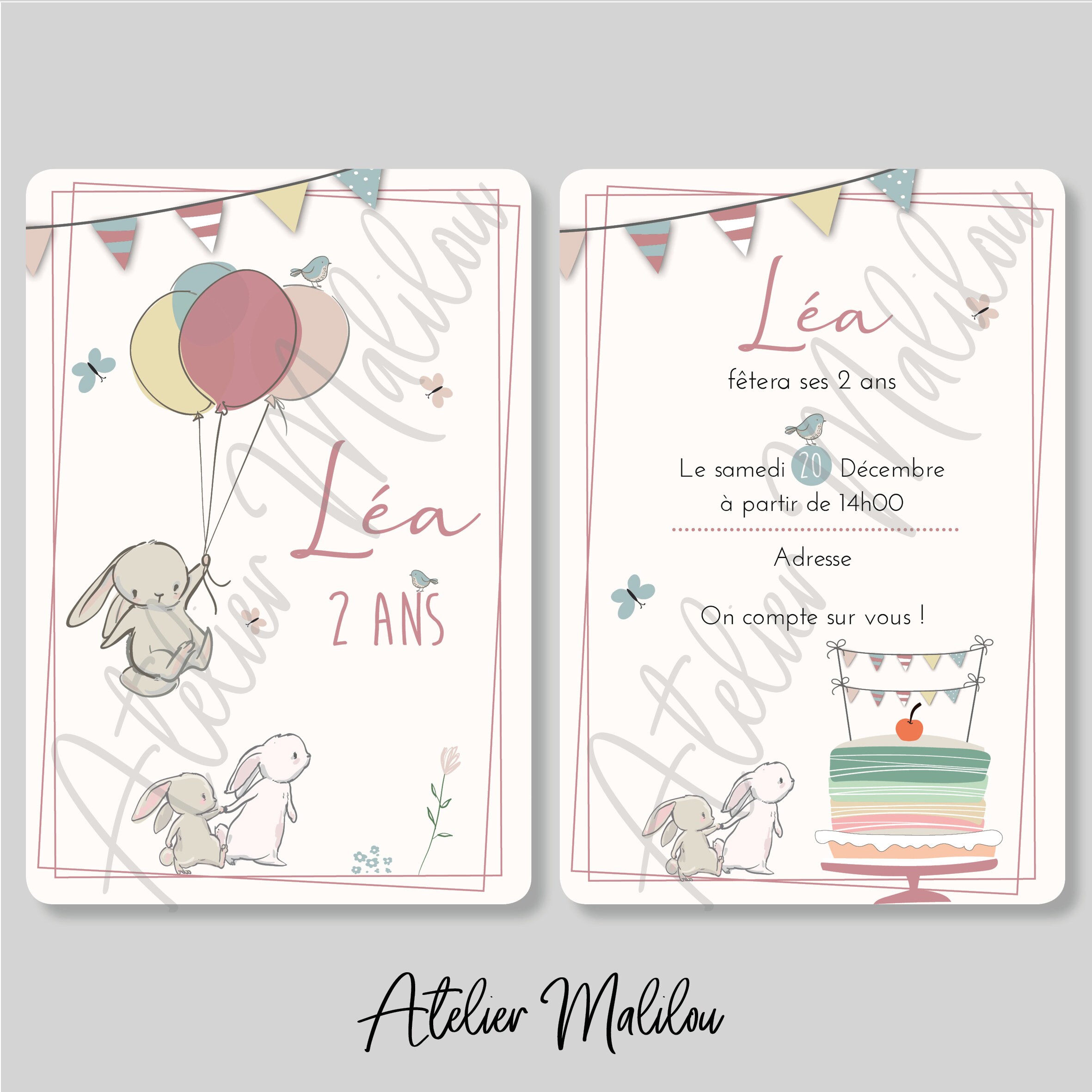 Invitations Lapins