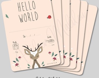 Carte Etape Bebe Etsy