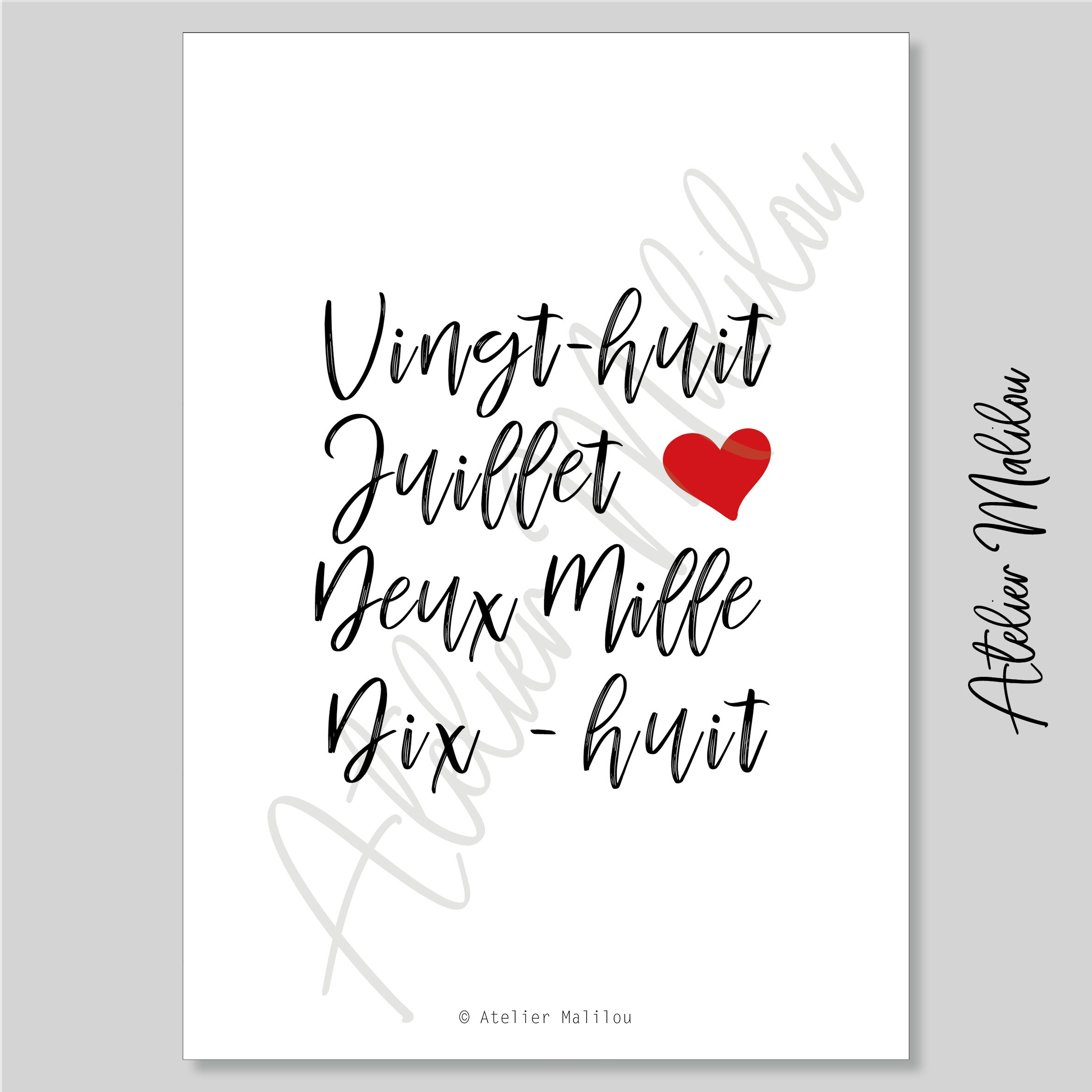 Affiche Personnalisable Date