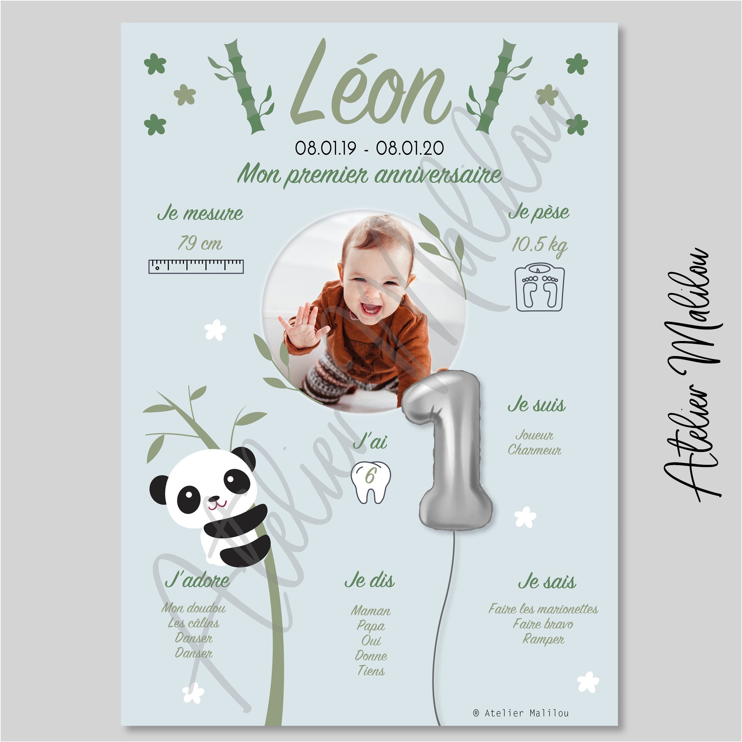 Affiche Anniversaire Panda