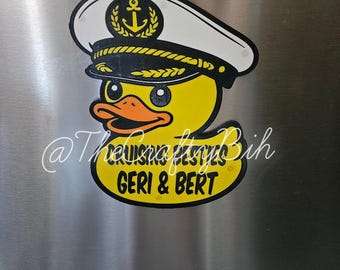 Personalized Cruise Door Magnet – Captain Rubber Duck Door Sign – Custom Cruise Cabin Decor – Cruise Duck Magnet – Cruise Door Decoration