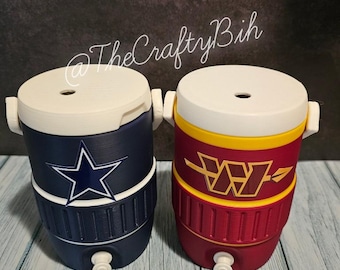 3D Printed 12 oz Can Cooler, Football Inspired Soda Can Holder, Tailgate Party Drink Holder, Sports Fan Gift