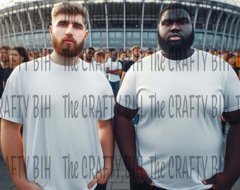 Tshirt Mockup plus size men (delivered without watermark)