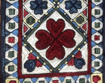 Hearts In Every Corner - Rug Hooking Pattern