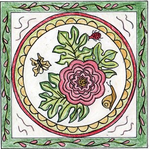 Garden Life Mat - Rug Hooking Pattern