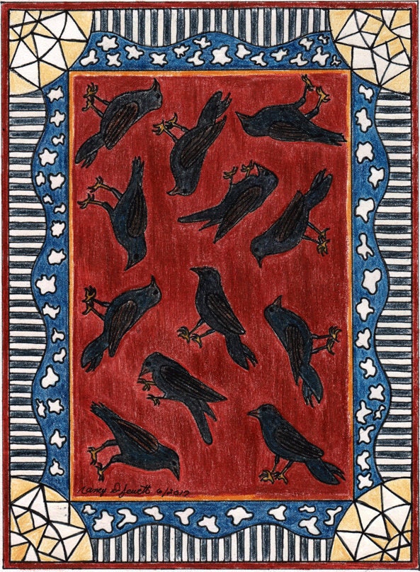 A Murder of Crows - Rug Hooking Pattern - Etsy