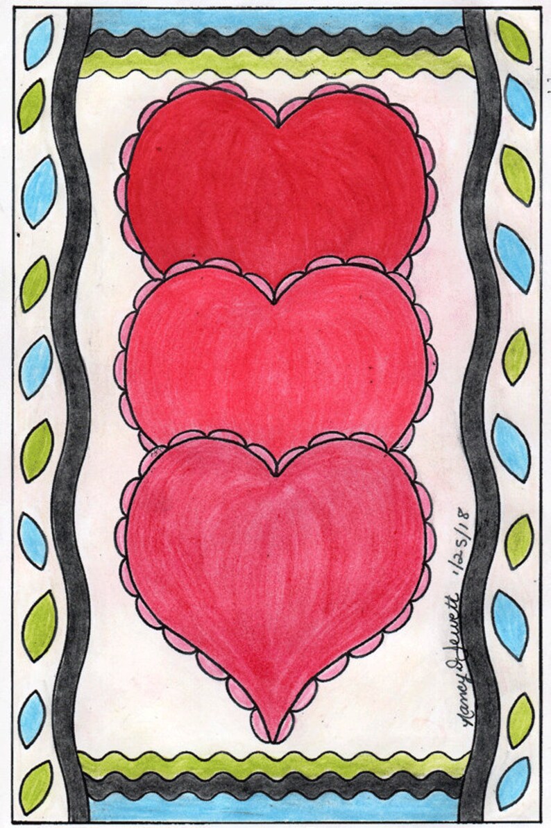 Entwined Hearts Rug Hooking Pattern Etsy