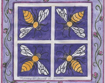 Honey Bee Spring - Rug Hooking Kit