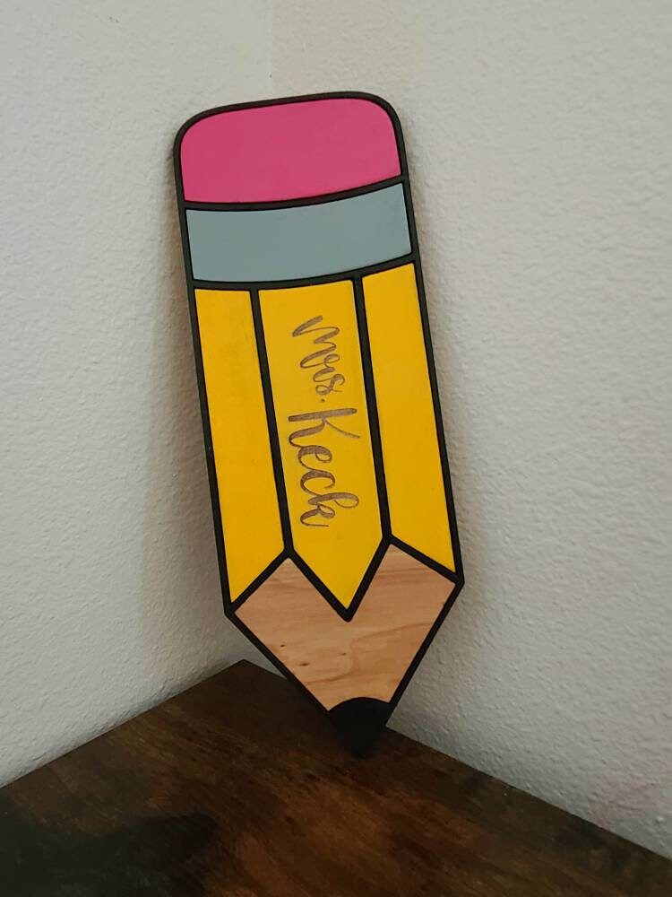 Personalized Pencil sign Etsy
