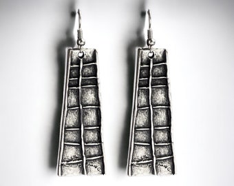 Pendientes de plata geométricos hechos a mano - Mila