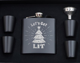 Get Lit Christmas Flask