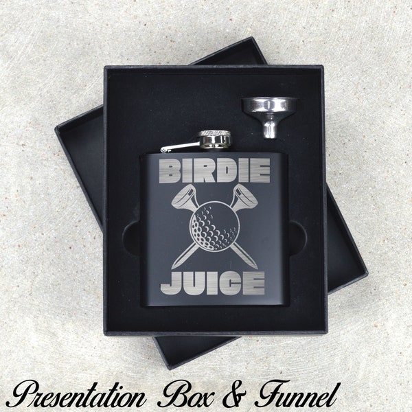 Birdie Juice Funny Golf Flask. Fathers Day Gift. Golf Gift. Dad Gift. Golfer Gift Idea. Funny Flask. Golfer Flask. Golf Gift Idea Funny Golf