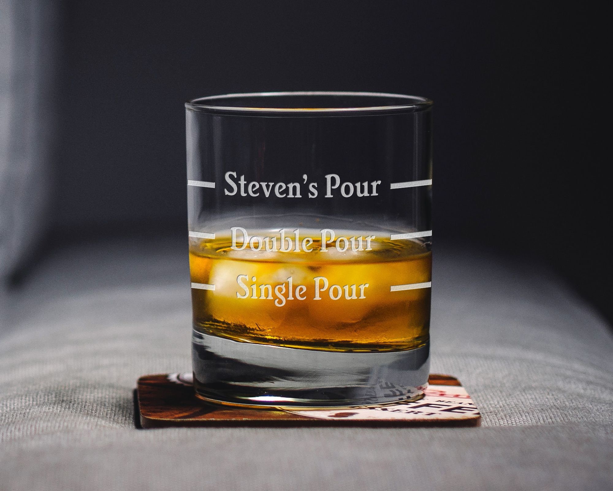 Custom Pour Line Whiskey Glass. Funny Whiskey Glass. Single Etsy