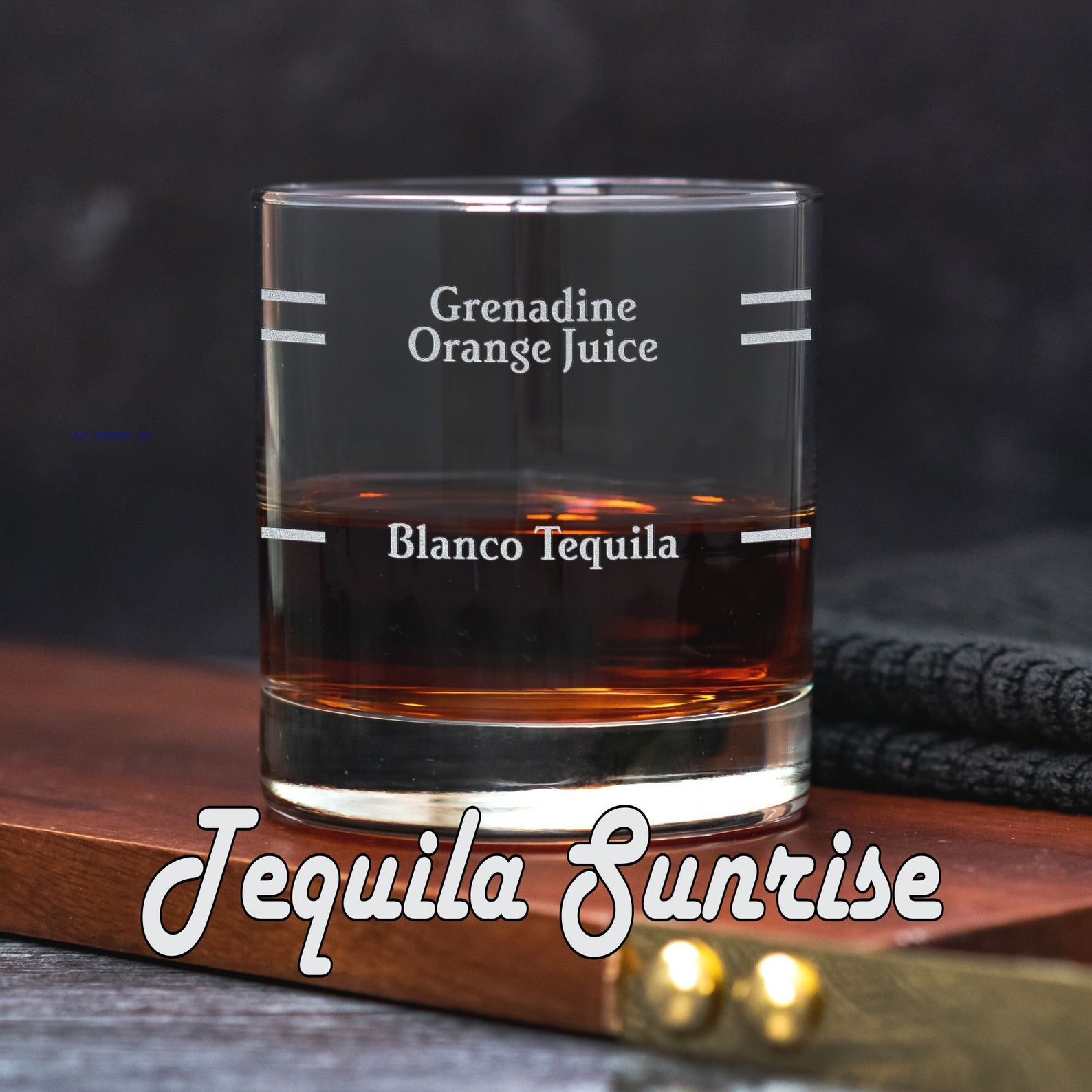 Tequila Sunrise Recipe Glass. Tequila Sunrise Recipe Glass. Etsy