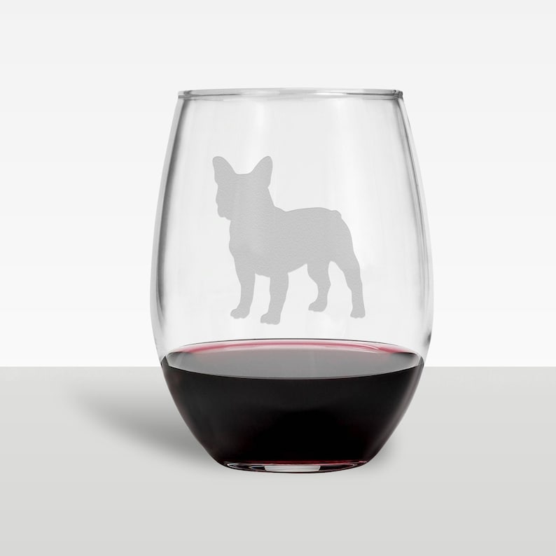 French Bulldog French Bulldog Wine Glass Dog Wine Glass Etsy