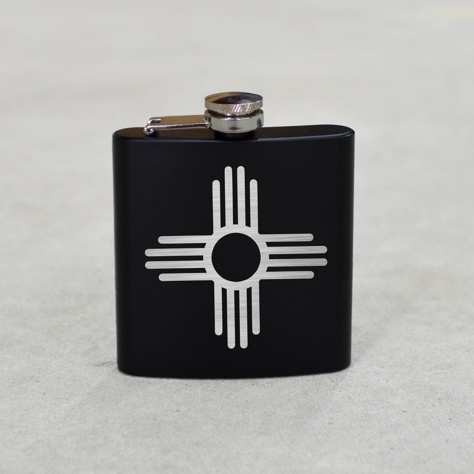 Zia Flag Image Flask. New Mexico Zia Flag. New Mexico State Etsy